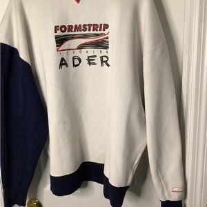 Ader Error x Puma Red White Blue Crewneck Pullover Sweatshirt Size Medium